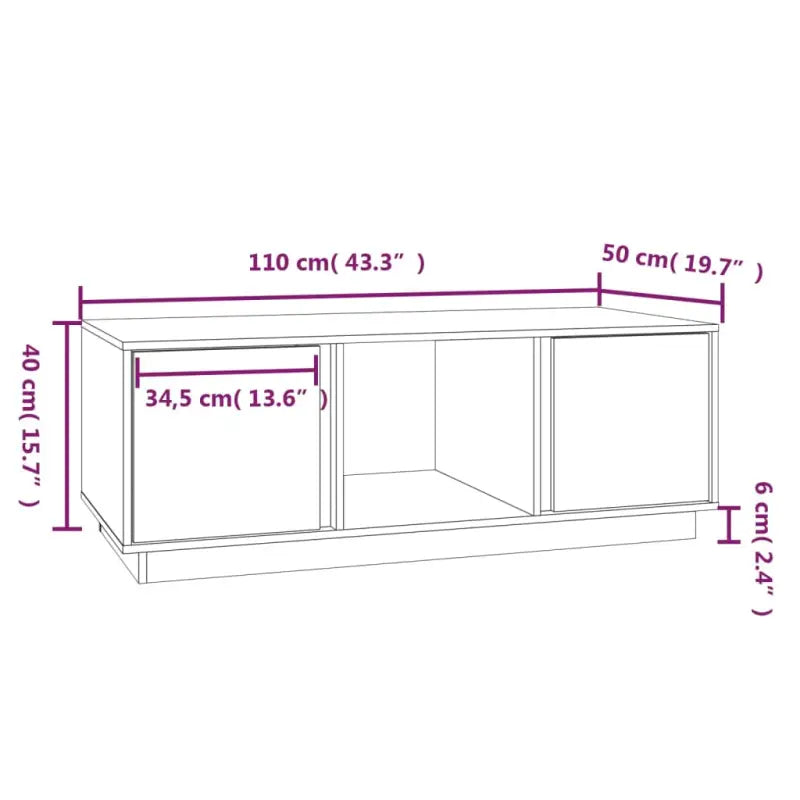 Salontafel van massief grenenhout met rustieke uitstraling - Salontafels