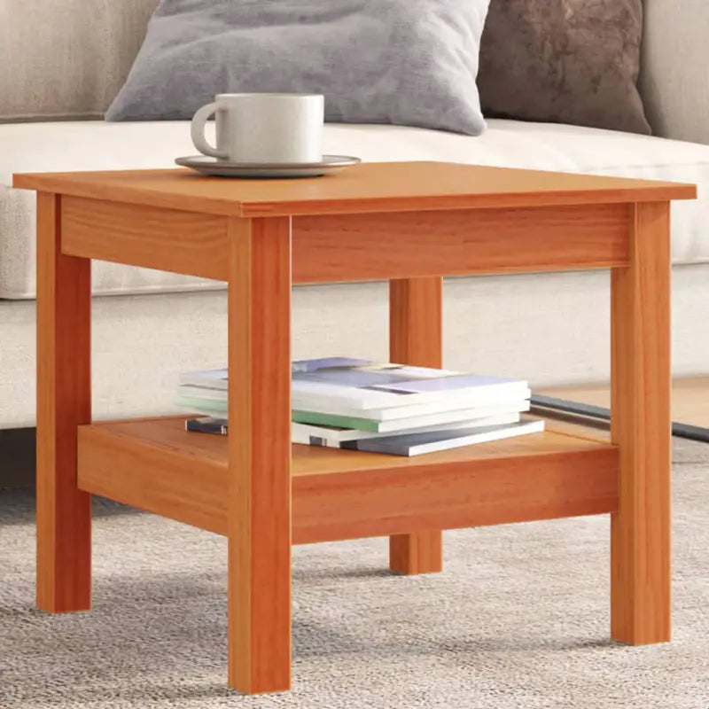 Salontafel van massief grenenhout met rustieke uitstraling - Wasbruin / 45 x 45 x 40 cm / 1 - Salontafels