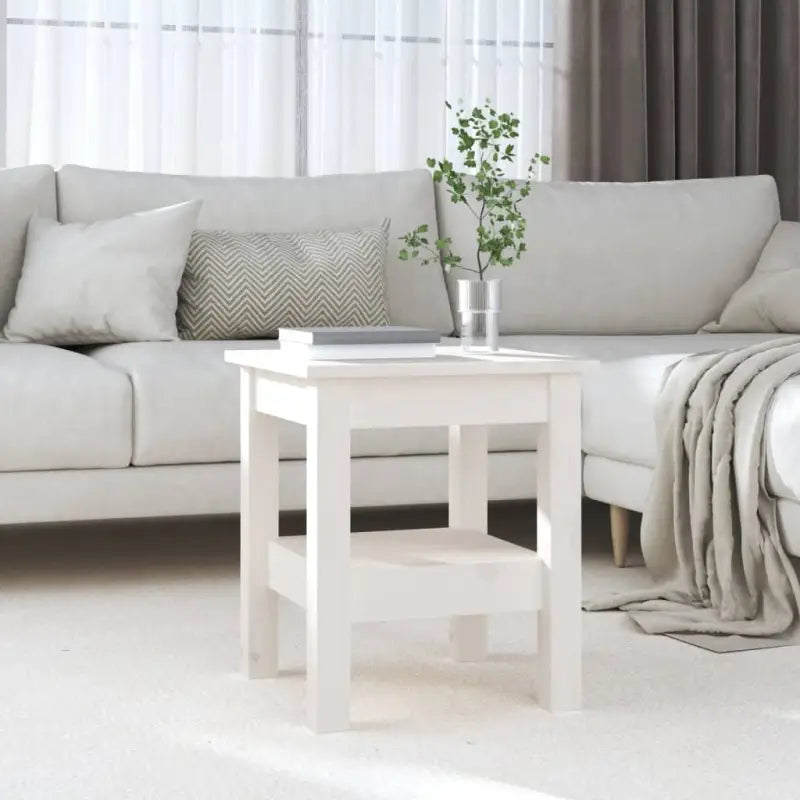 Salontafel van massief grenenhout met rustieke uitstraling - Wit / 35 x 35 x 40 cm / 1 - Salontafels