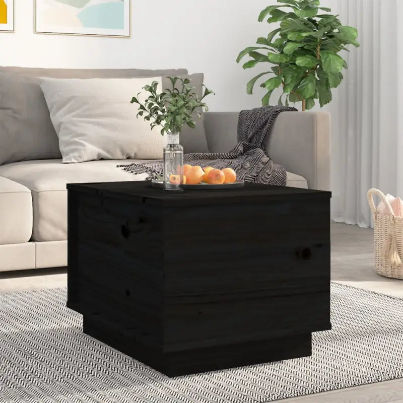 Salontafel van massief grenenhout met rustieke uitstraling - Zwart / 1 - Salontafels