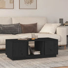 Salontafel van massief grenenhout met rustieke uitstraling - Zwart / 1 - Salontafels