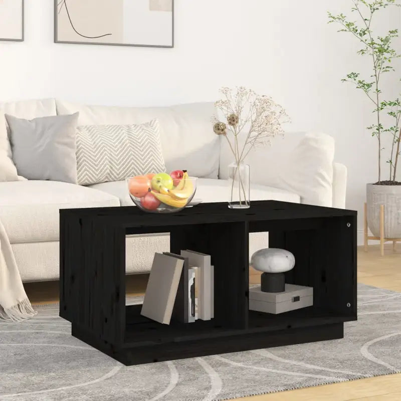 Salontafel van massief grenenhout met rustieke uitstraling - Zwart / 1 - Salontafels