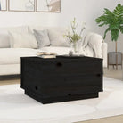 Salontafel van massief grenenhout met rustieke uitstraling - Zwart / 1 - Salontafels
