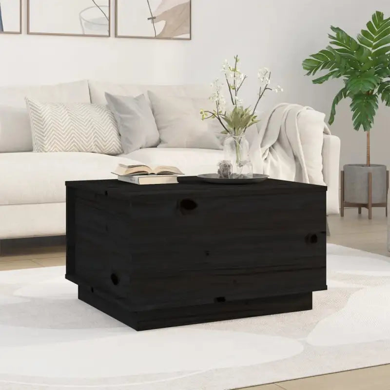 Salontafel van massief grenenhout met rustieke uitstraling - Zwart / 1 - Salontafels