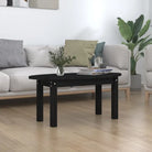 Salontafel van massief grenenhout met rustieke uitstraling - Zwart / 80 x 40 x 35 cm / 1 - Salontafels