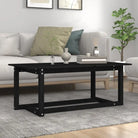 Salontafel van massief grenenhout met tijdloze stijl for ieder interieur - Zwart / 110 x 55 x 45 cm / 1 - Salontafels