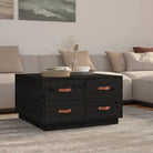 Salontafel van massief grenenhout voor een natuurlijk interieur - Zwart / 1 - Salontafels