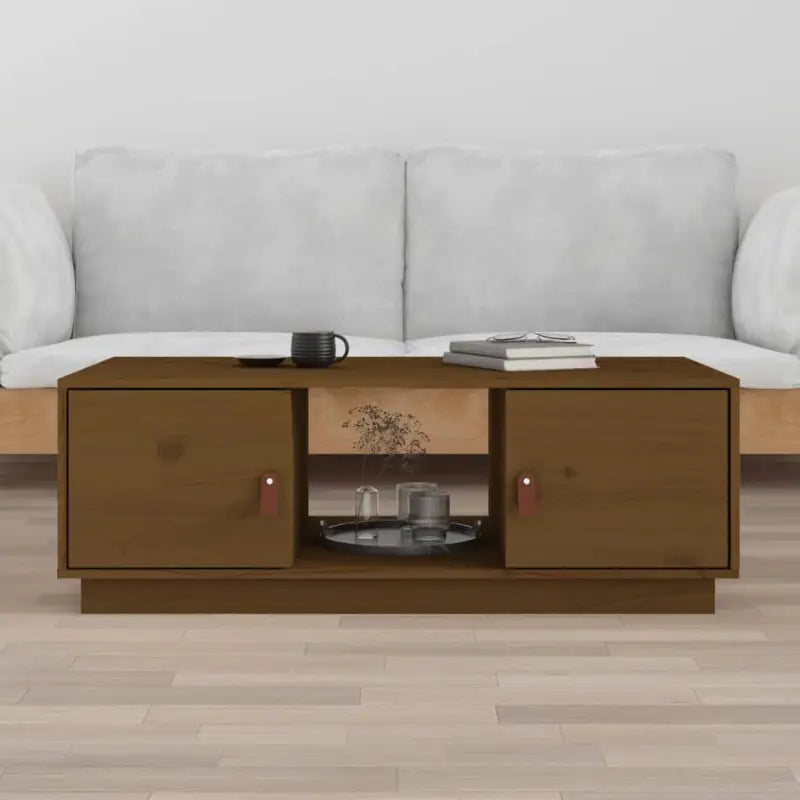 Salontafel van massief grenenhout voor een natuurlijke uitstraling - Honingbruin / 1 - Salontafels