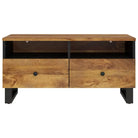 Salontafel van massief mangohout met bewerkt hout effect - Salontafels