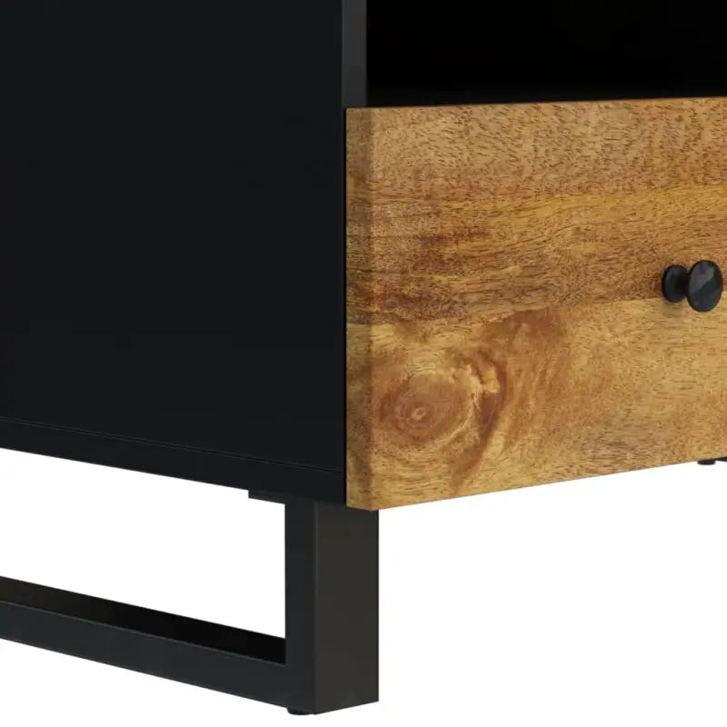 Salontafel van massief mangohout met bewerkt hout effect - Salontafels