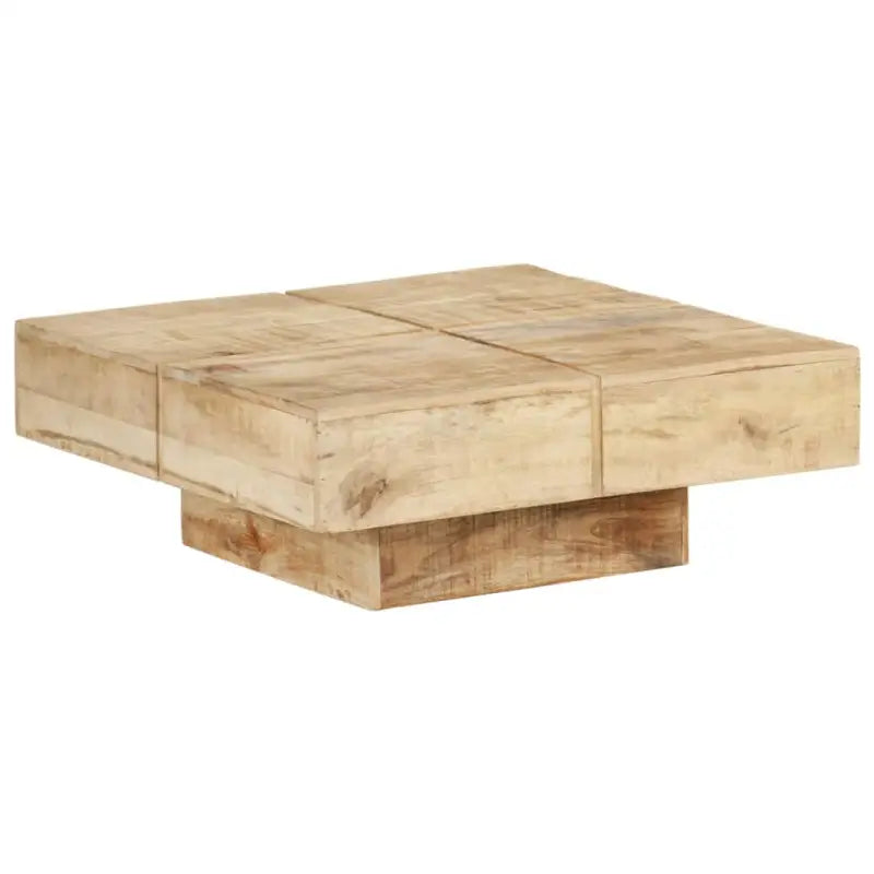 Salontafel van massief mangohout voor woonkamer en kantoor - 80 x 80 x 28 cm / 1 / massief mangohout - Salontafels