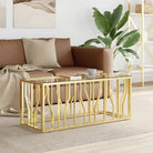 Salontafel van roestvrij staal voor duurzaamheid en stijl - Goud / 1 / Glas - Salontafels