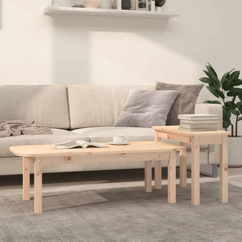 Salontafels van massief grenenhout met rustieke charme - Naturel / 1 - Salontafels