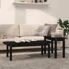 Salontafels van massief grenenhout met rustieke charme - Zwart / 1 - Salontafels