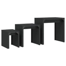 Salontafelset met bewerkt hout en metalen frame voor kleine ruimtes - Salontafels