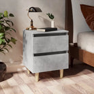 Scandinavisch nachtkastje met grenenhouten poten voor een chique interieur - Betongrijs / 1 - Nachtkastjes