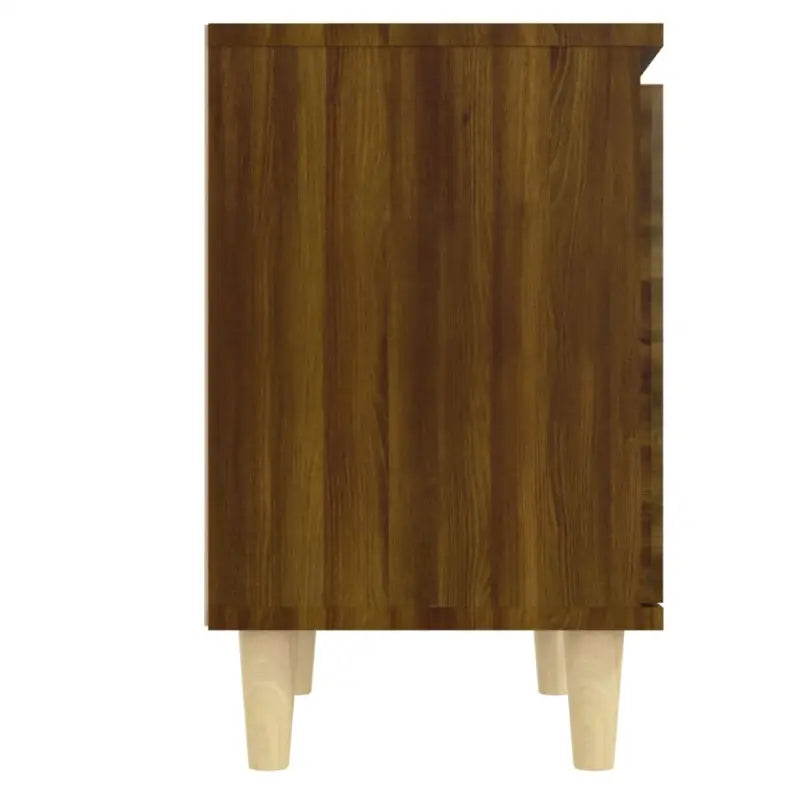 Scandinavisch nachtkastje met houten poten en omkeerbare opening - Nachtkastjes