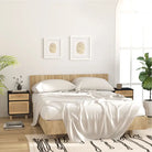 Scandinavisch nachtkastje van massief grenenhout met stevig blad - Zwart / 2 - Nachtkastjes