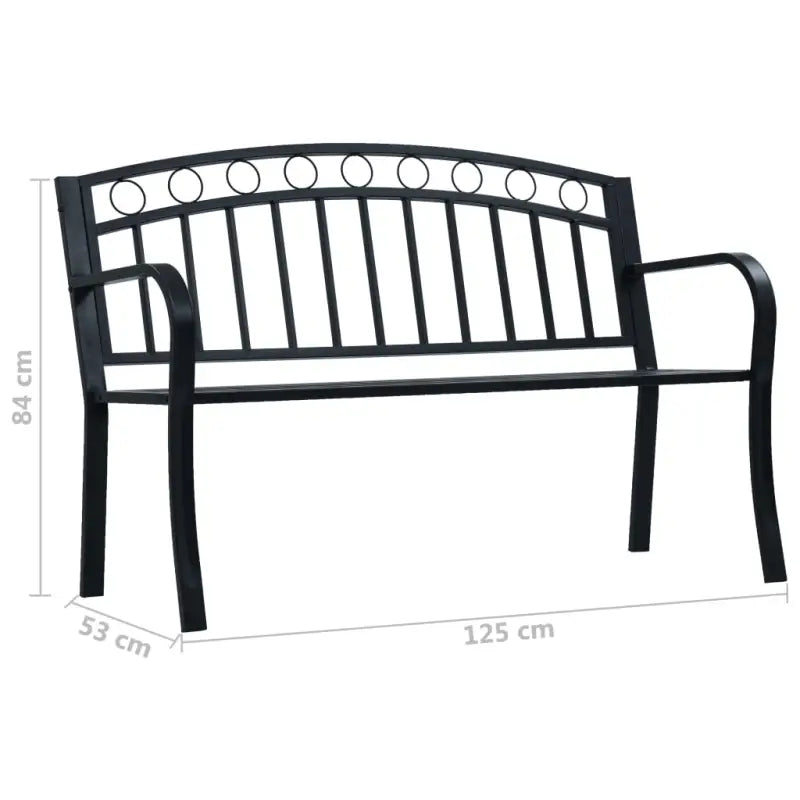 Schaduwrijke en duurzame tuinbank voor buitenplezier - Zwart / 1 / Zonder tafel - Tuinbanken