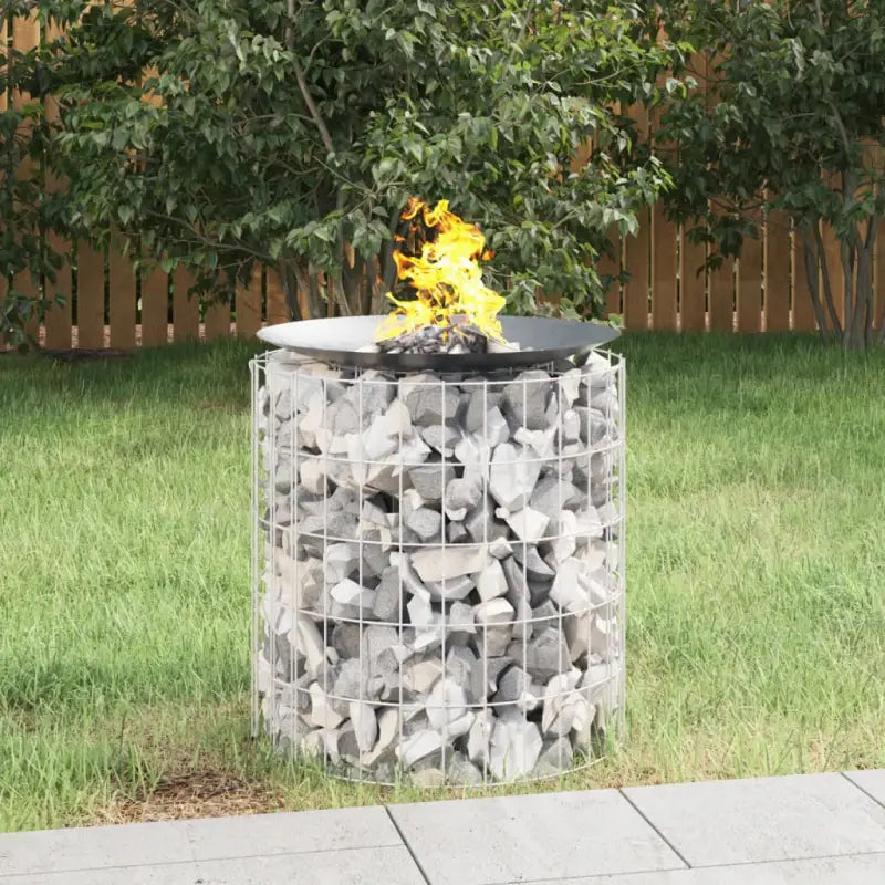 Schanskorf vuurplaats van gegalvaniseerd ijzer voor een stabiele tuinafbakening - 50 x 50 cm - Haarden