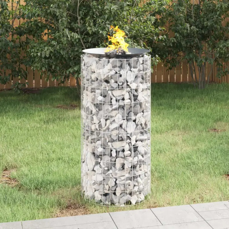 Schanskorf vuurplaats van gegalvaniseerd ijzer voor een stabiele tuinafbakening - 50 x 100 cm - Haarden