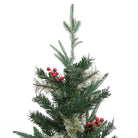 Scharnierende kerstboom met takken en rode bessen voor feestdagen sfeer - Kerstbomen