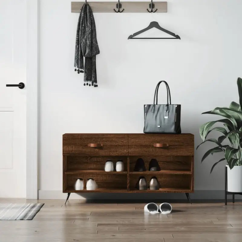 Schoenenbank 102X35X55 Cm Bewerkt Hout