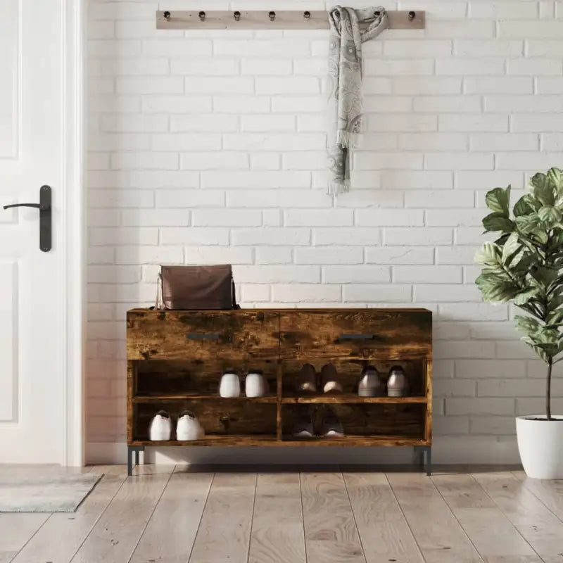 Schoenenbank 102X35X55 Cm Bewerkt Hout