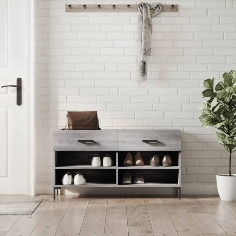 Schoenenbank 102X35X55 Cm Bewerkt Hout