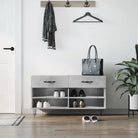 Schoenenbank 102X35X55 Cm Bewerkt Hout Kleurig