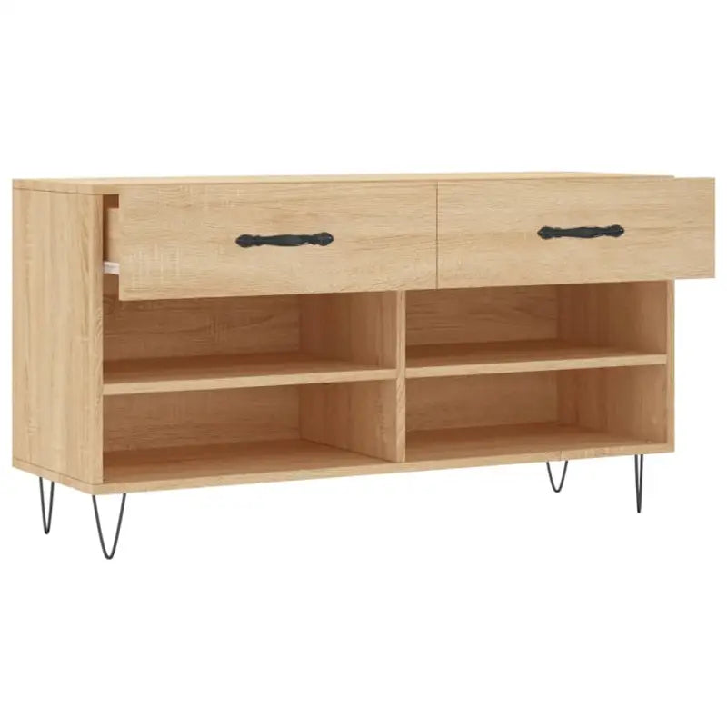 Schoenenbank 102X35X55 Cm Bewerkt Hout Kleurig