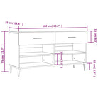 Schoenenbank 102X35X55 Cm Bewerkt Hout Sonoma Eikenkleurig