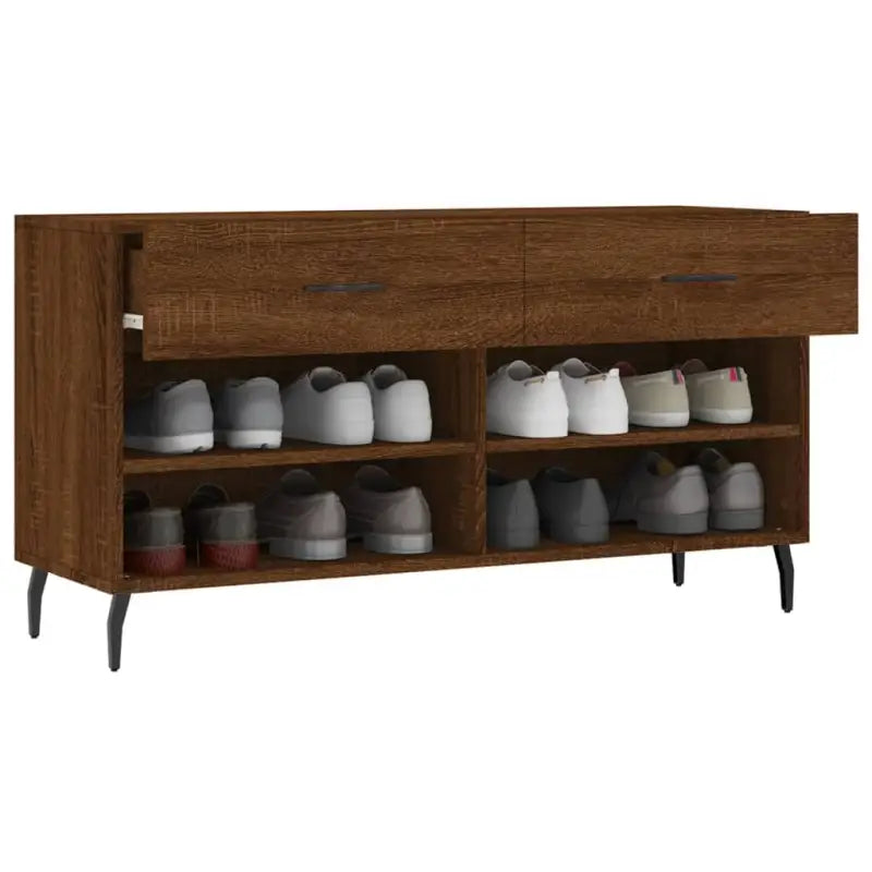 Schoenenbank 102X35X55 Cm Bewerkt Hout Sonoma Eikenkleurig