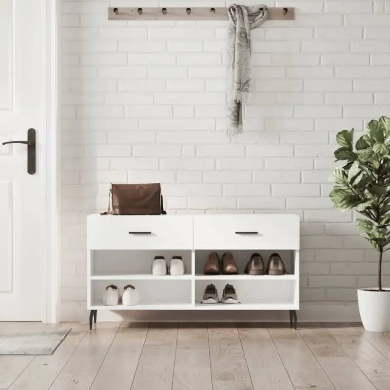 Schoenenbank 102X35X55 Cm Bewerkt Hout Sonoma Eikenkleurig