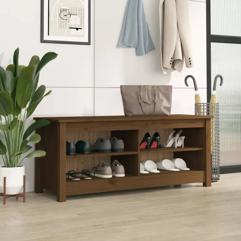 Schoenenbank 70X38X45,5 Cm Massief Grenenhout