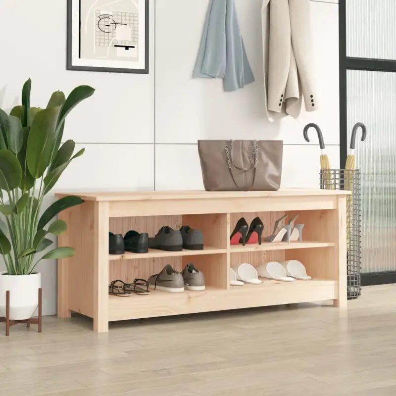 Schoenenbank 70X38X45,5 Cm Massief Grenenhout