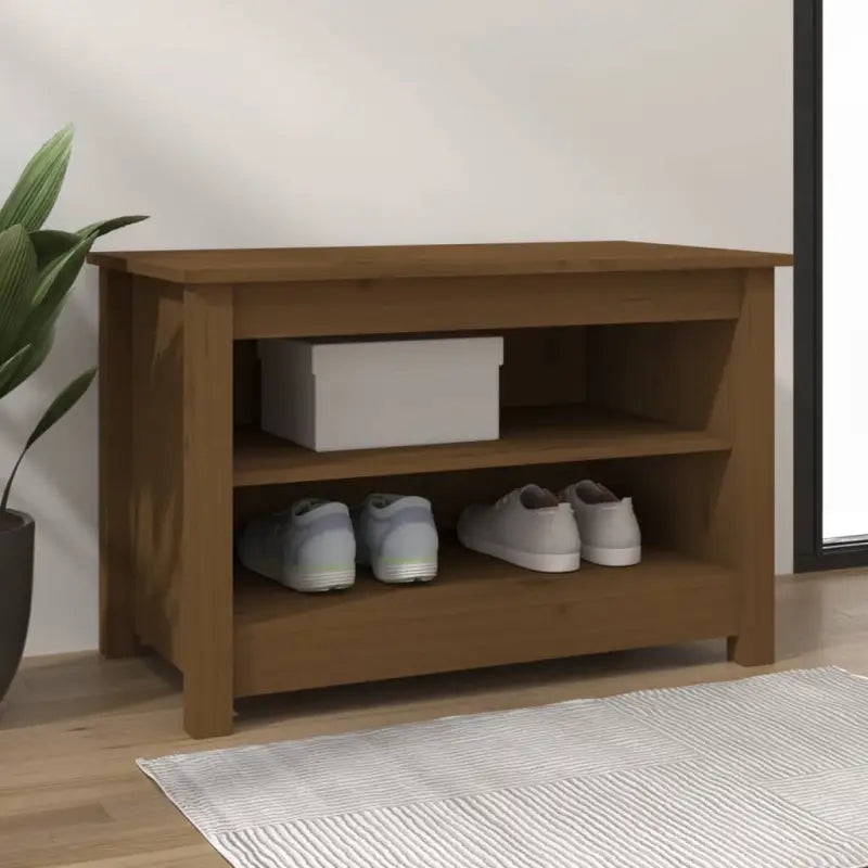 Schoenenbank 70X38X45,5 Cm Massief Grenenhout