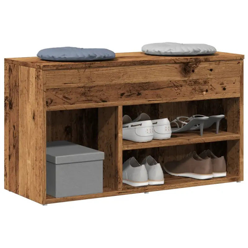 Schoenenbank 80X30X45 Cm Bewerkt Hout