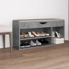 Schoenenbank Met Kussen 104X30X49 Cm Bewerkt Hout