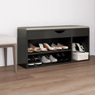 Schoenenbank Met Kussen 104X30X49 Cm Bewerkt Hout
