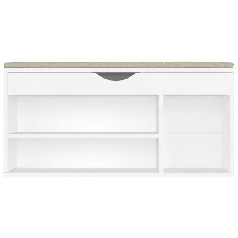 Schoenenbank Met Kussen 104X30X49 Cm Bewerkt Hout