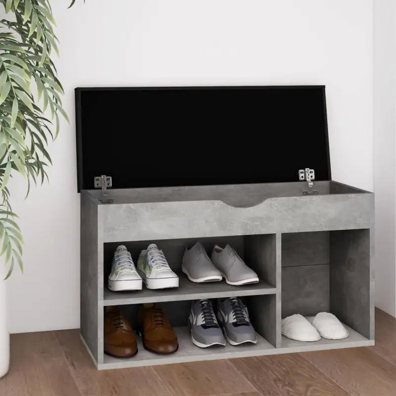 Schoenenbank Met Kussen 80X30X47 Cm Bewerkt Hout