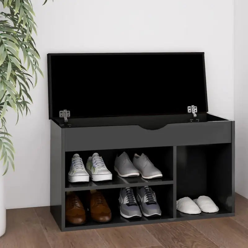 Schoenenbank Met Kussen 80X30X47 Cm Bewerkt Hout