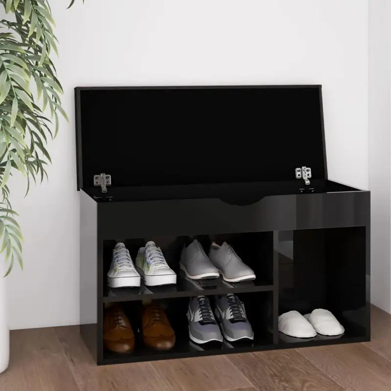 Schoenenbank Met Kussen 80X30X47 Cm Bewerkt Hout