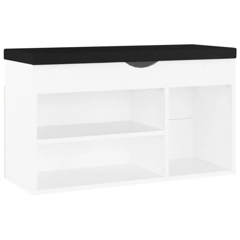 Schoenenbank Met Kussen 80X30X47 Cm Bewerkt Hout