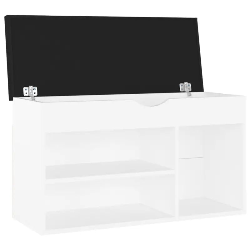 Schoenenbank Met Kussen 80X30X47 Cm Bewerkt Hout