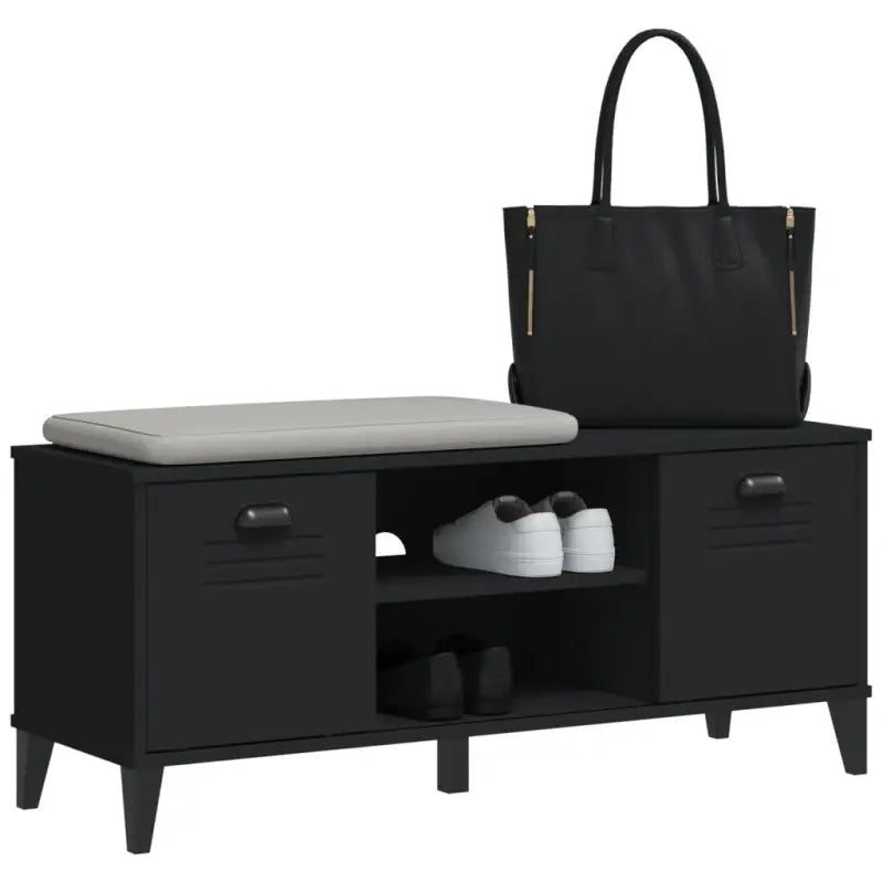 Schoenenbank Viken 106X35X45 Cm Bewerkt Hout
