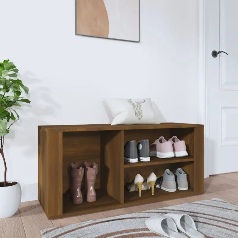 Schoenenkast 100X35X45 Cm Bewerkt Hout