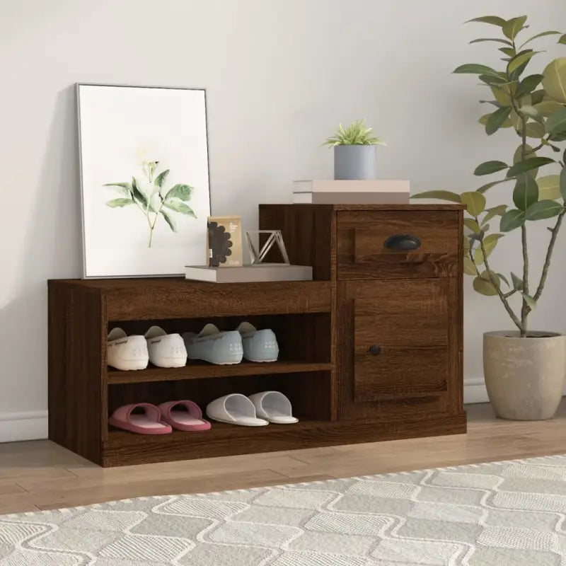 Schoenenkast 100X42X60 Cm Bewerkt Hout