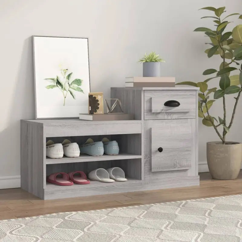 Schoenenkast 100X42X60 Cm Bewerkt Hout